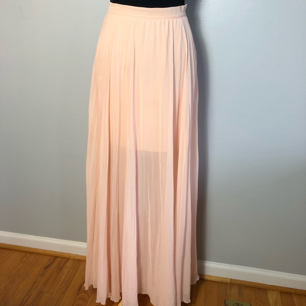 Bebe pleated maxi skirt